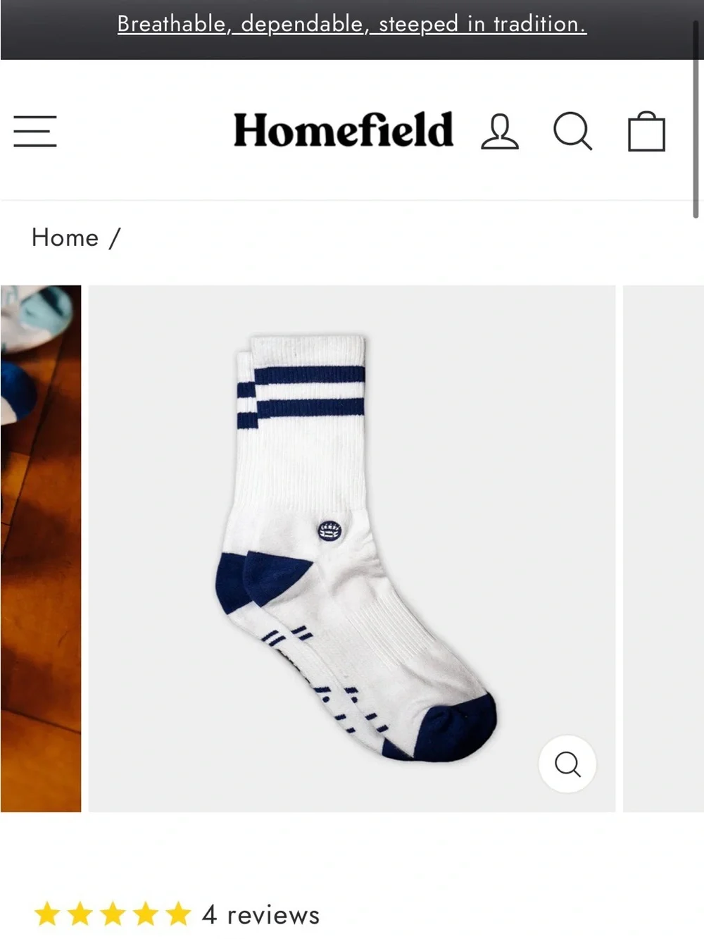 Navy Crew Socks